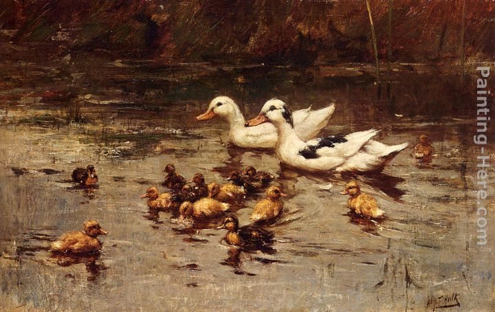 Johannes Frederik Hulk Ducks Having A Swim